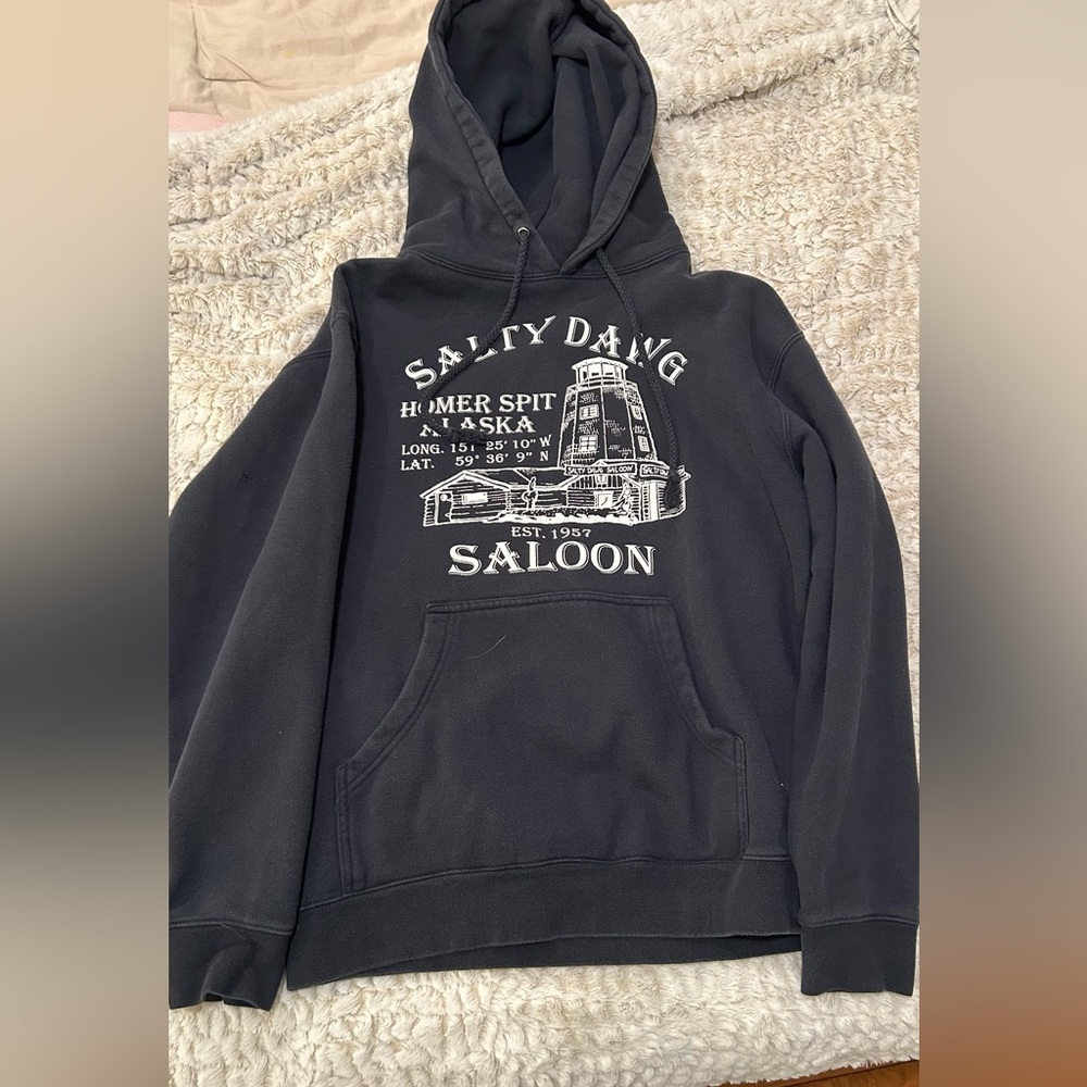 Women’s Size Small Salty Dawg Saloon Navy Blue Hoodie